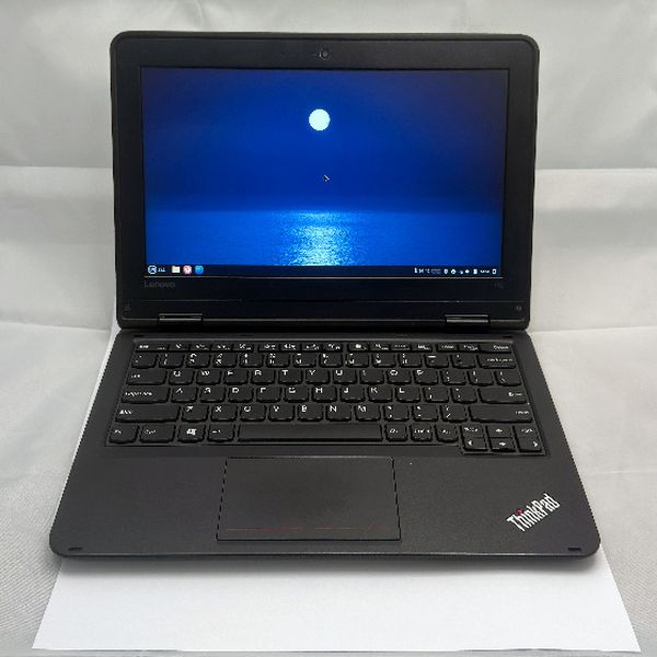Refurbished Lenovo ThinkPad 11e laptop running Linux Mint